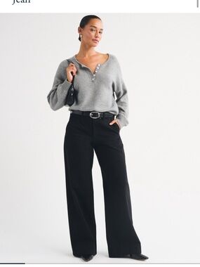 Abercrombie Curve Love High-rise Wide Leg Jean